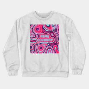 Meme Economy Blue Pink Crewneck Sweatshirt